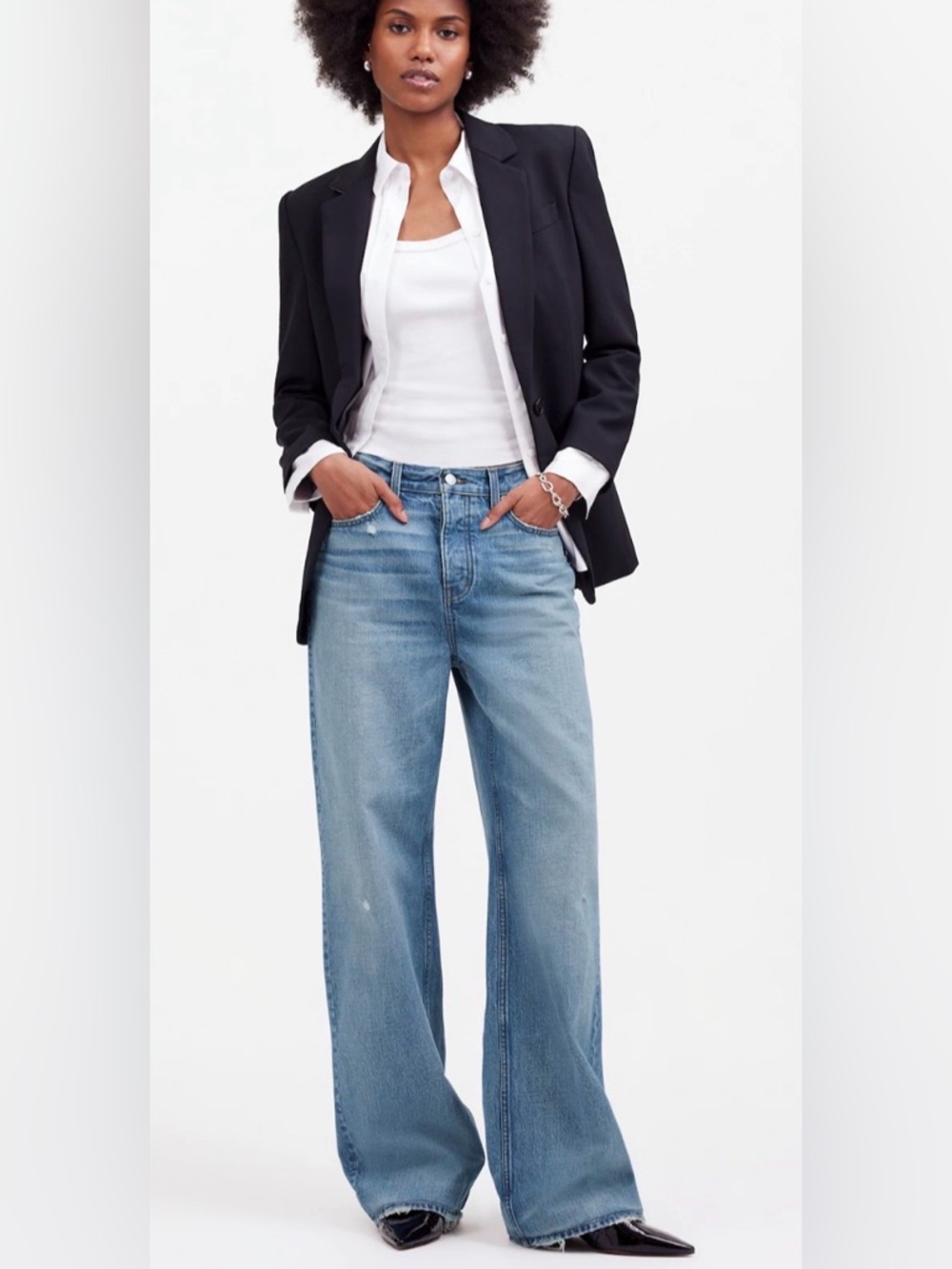 Madewell low slung baggy jeans size 29 , wide leg very cute blue jeans